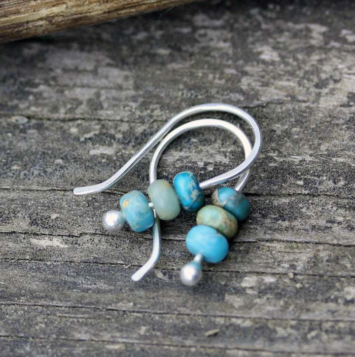 Pendientes retro de turquesa