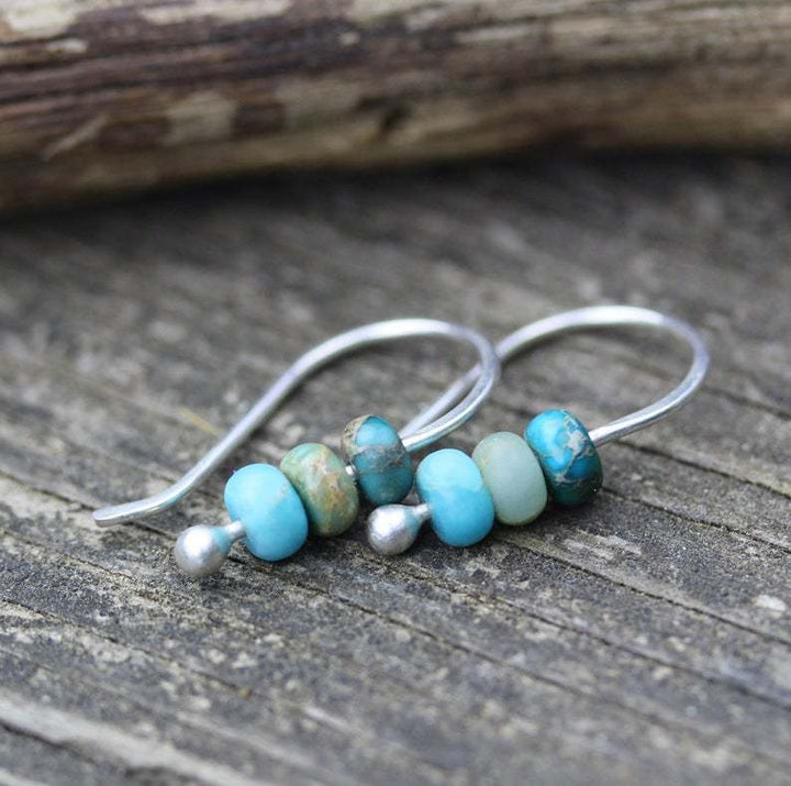 Pendientes retro de turquesa