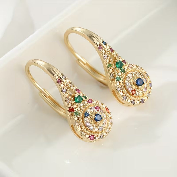 Pendientes Elegancia Multicolor Brillante