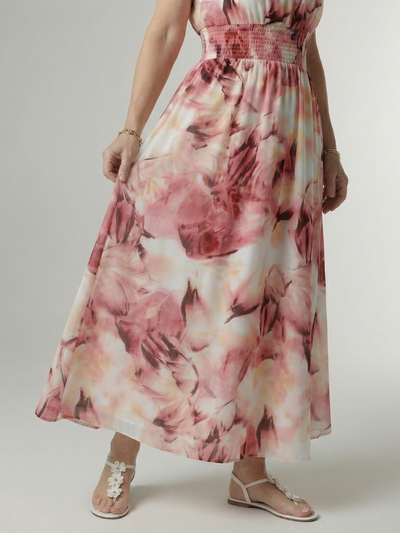 Sylin | Vestido Midi con Escote Halter Fruncido