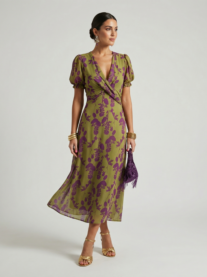 Virel | Vestido Midi Floral Casual