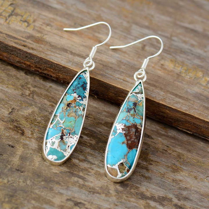 Pendientes de Jaspe Turquesa Chic