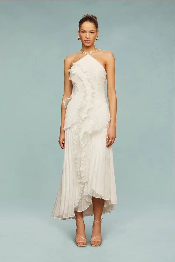 LIYANA | Vestido con volantes en espiral