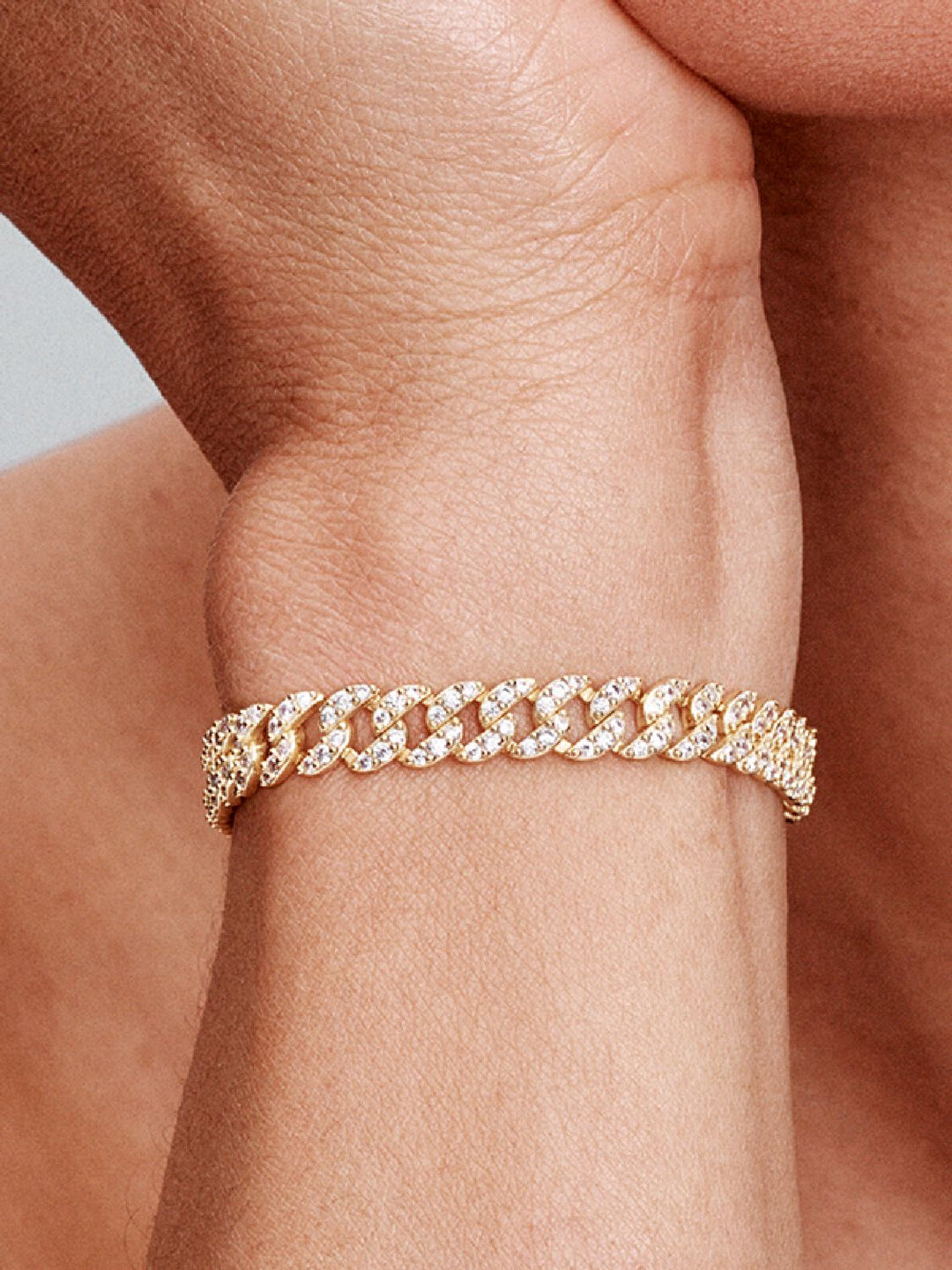 Pulsera cubana en moissanita