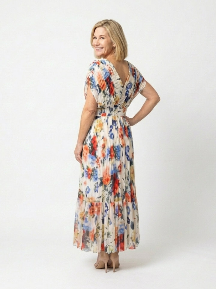 Savannah | Vestido midi plisado sin mangas
