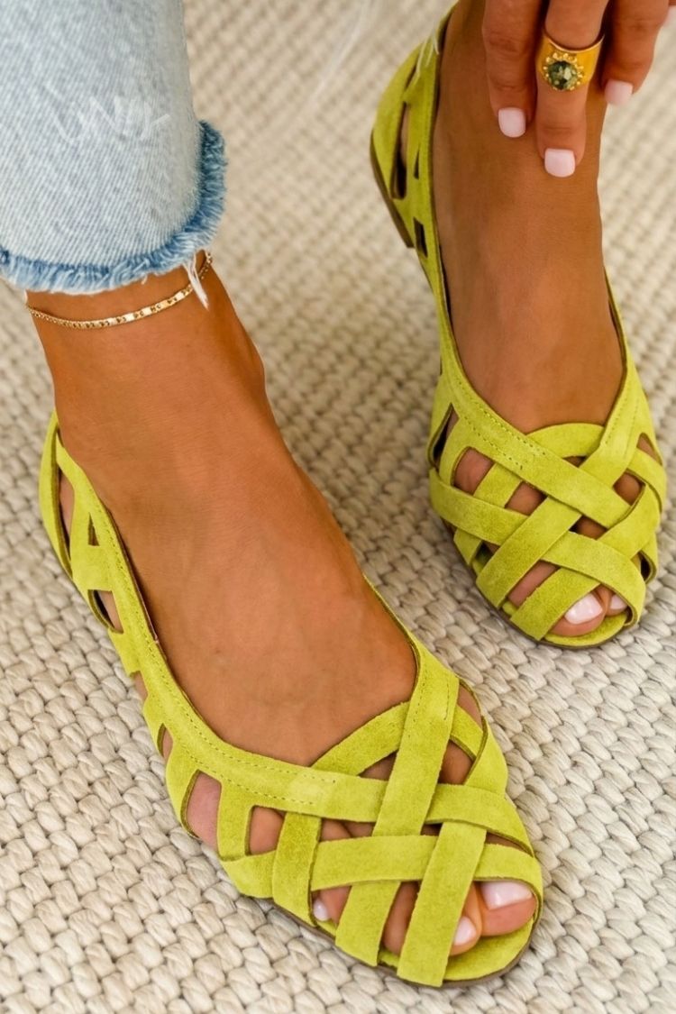Sandalias trenzadas Caterina en colores alegres