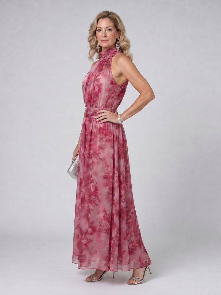 Avien | Vestido Midi con Escote Halter Suave