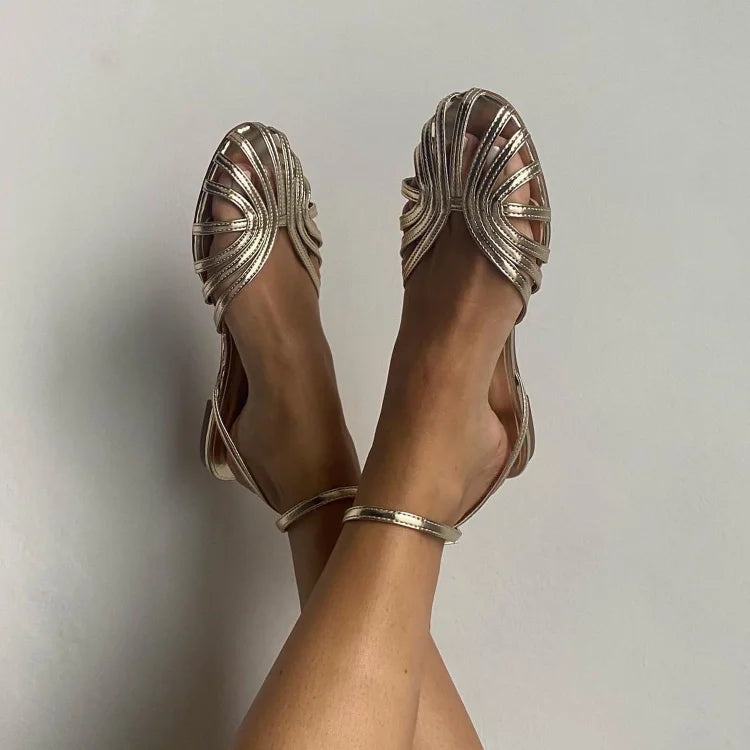 Vittoria | Sandalias Bijoux Doradas