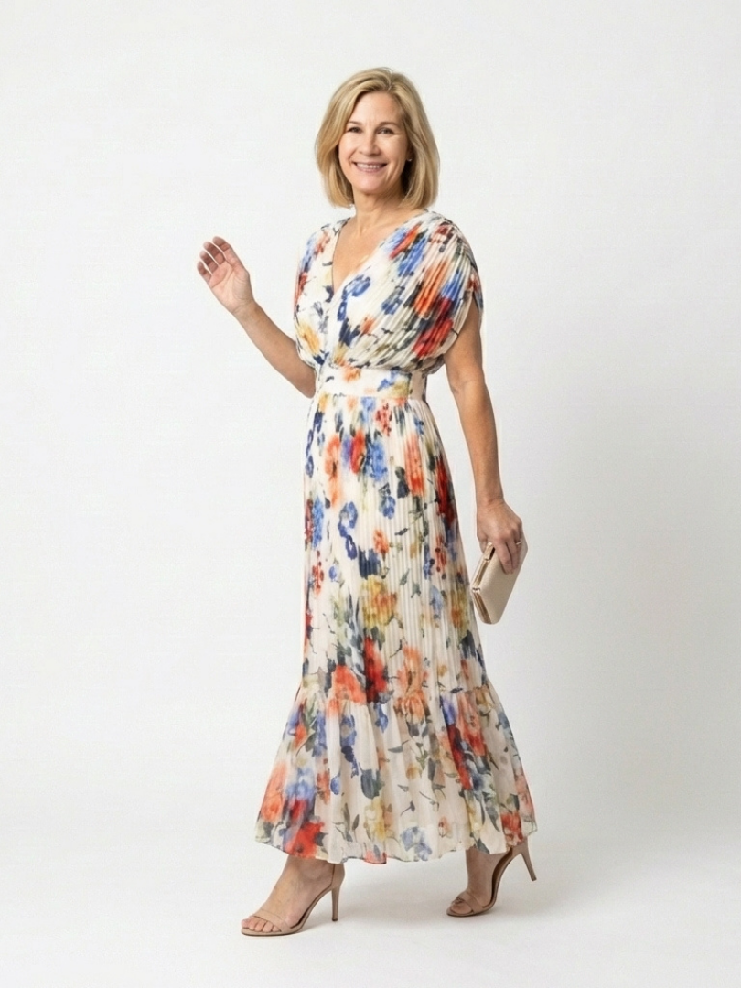 Savannah | Vestido midi plisado sin mangas