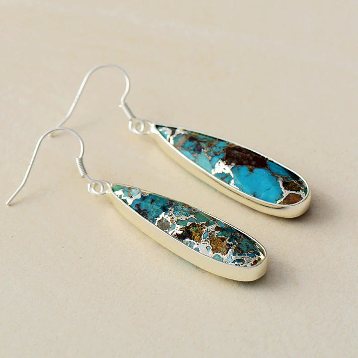 Pendientes de Jaspe Turquesa Chic