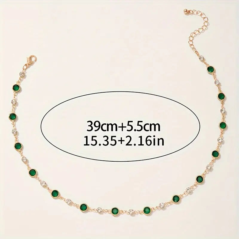 Collar Péndulo Esmeralda Verde