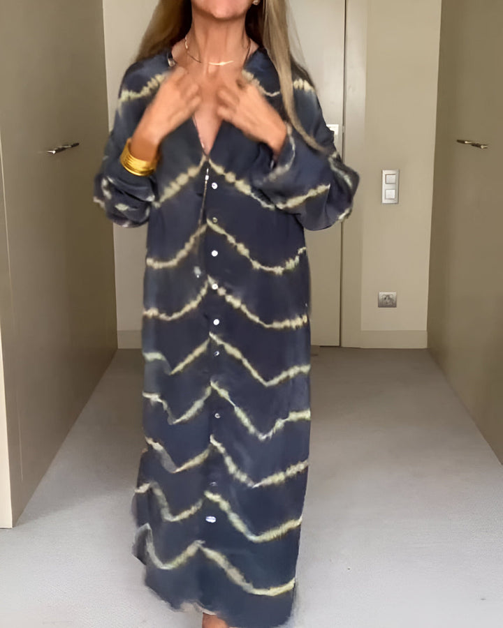 Aurélie™ | Maxi Vestido Bohemio Chic con Patrón Rayado