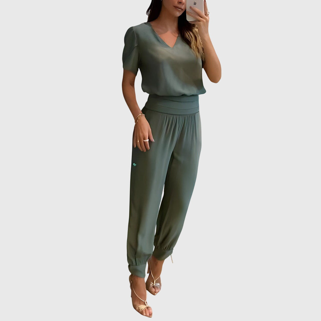 Jennifer™ | Conjunto de blusa y pantalón de moda