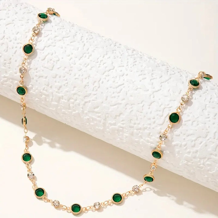 Collar Péndulo Esmeralda Verde
