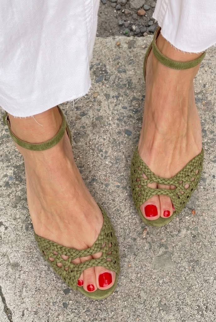 Isadora | Sandalias Tejidas Doradas