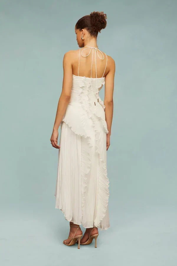 LIYANA | Vestido con volantes en espiral