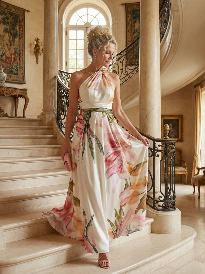 Amiel | Vestido Maxi Floral Ligero