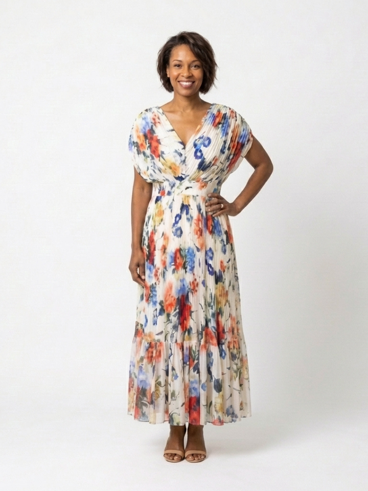 Savannah | Vestido midi plisado sin mangas