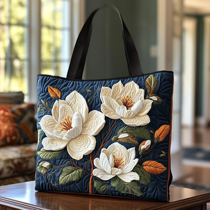 Bolsa de tela acolchada hecha a mano - Magnolia Delicata
