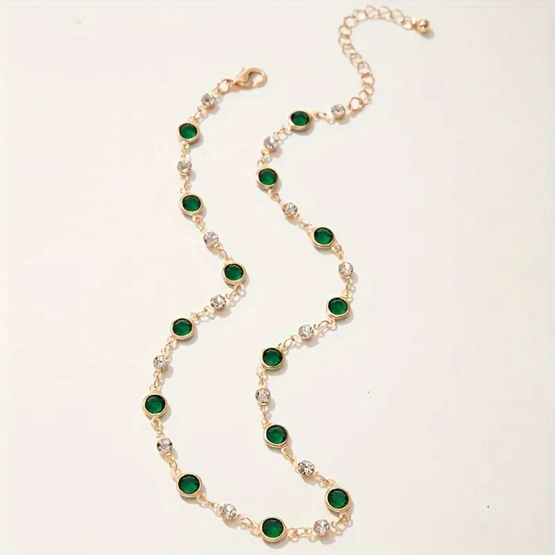 Collar Péndulo Esmeralda Verde