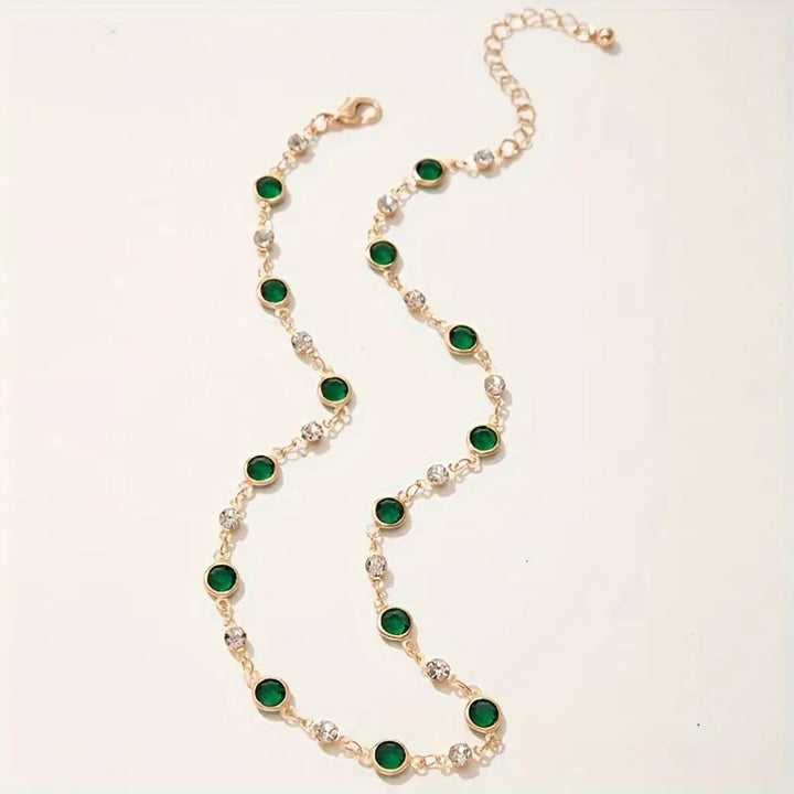 Collar Péndulo Esmeralda Verde