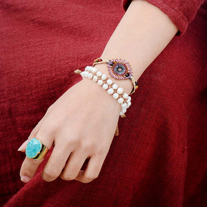 Anillo de Diosa Azul en Amazonita