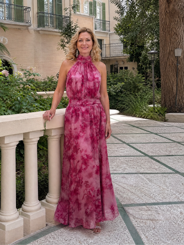 Avien | Vestido Midi con Escote Halter Suave