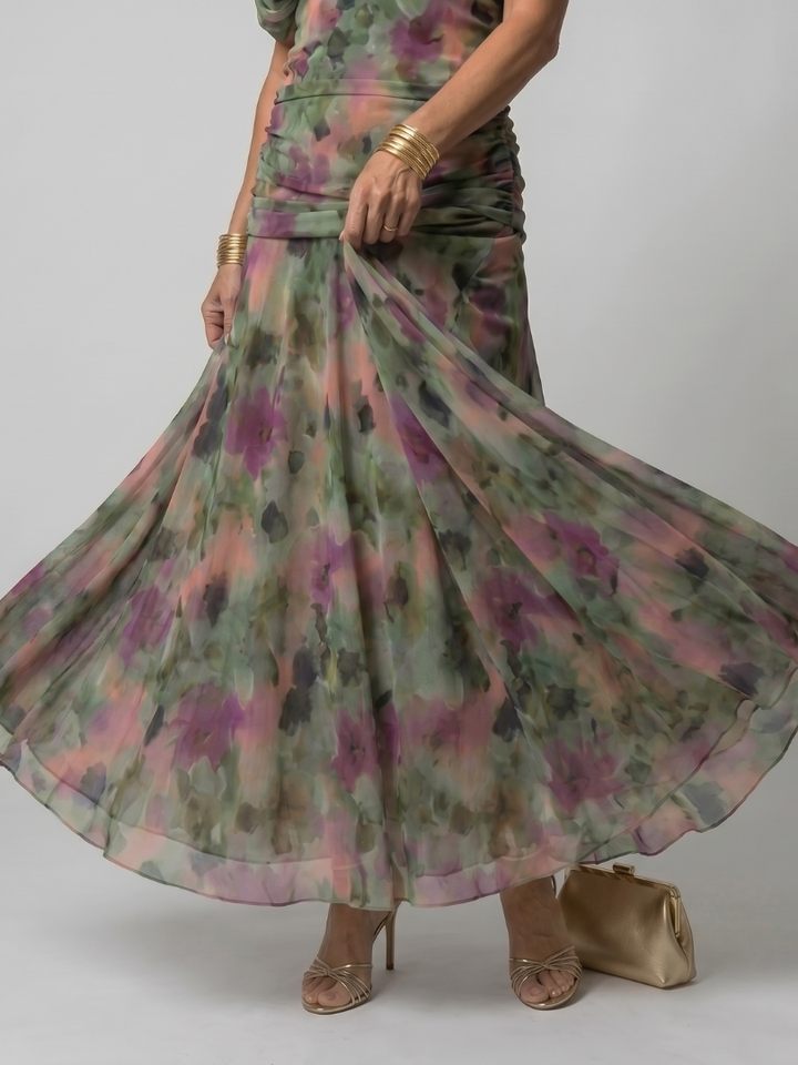 Calen | Vestido Midi Casual con Hombros Descubiertos