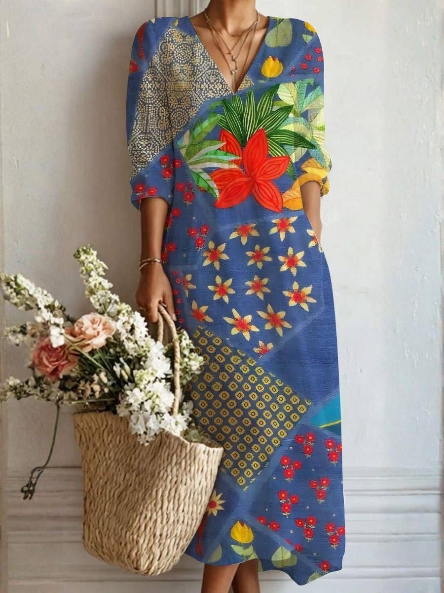 Sara | Vestido largo de algodón para mujer