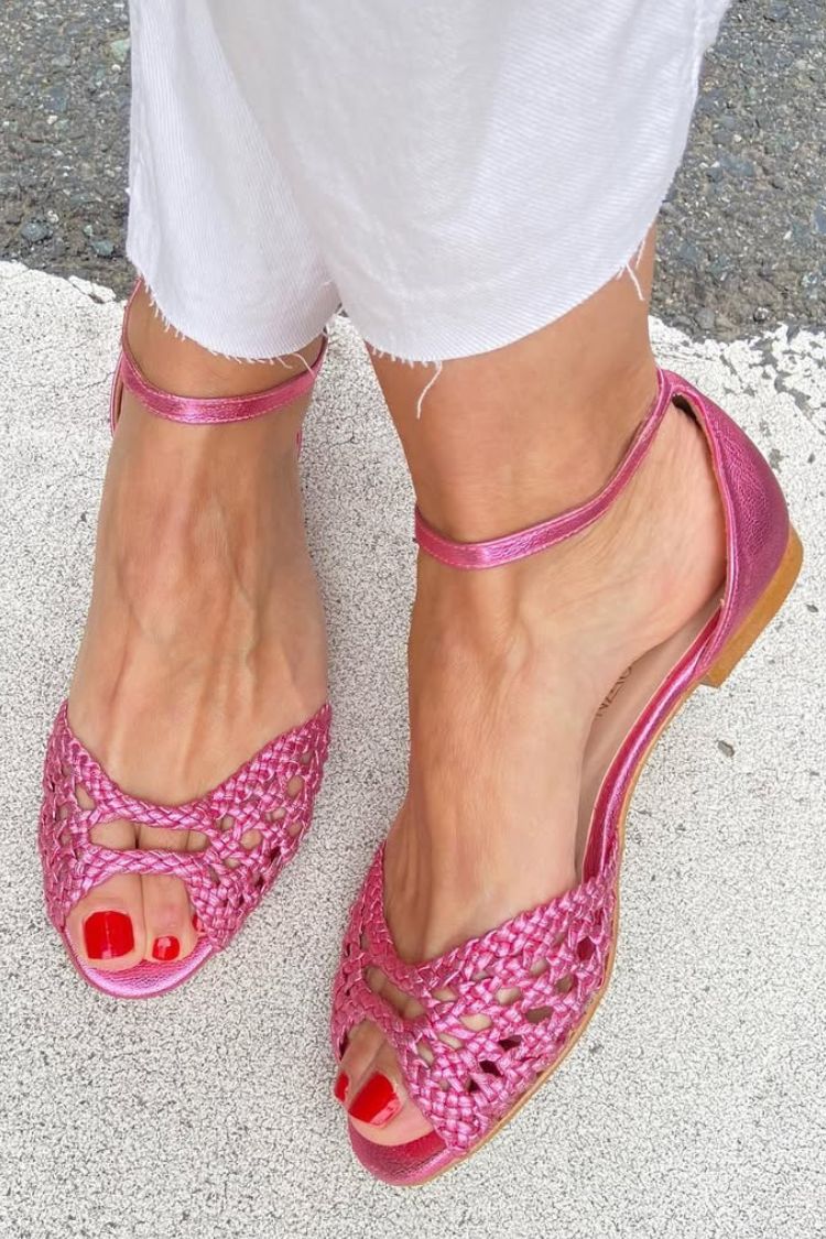 Isadora | Sandalias Tejidas Doradas