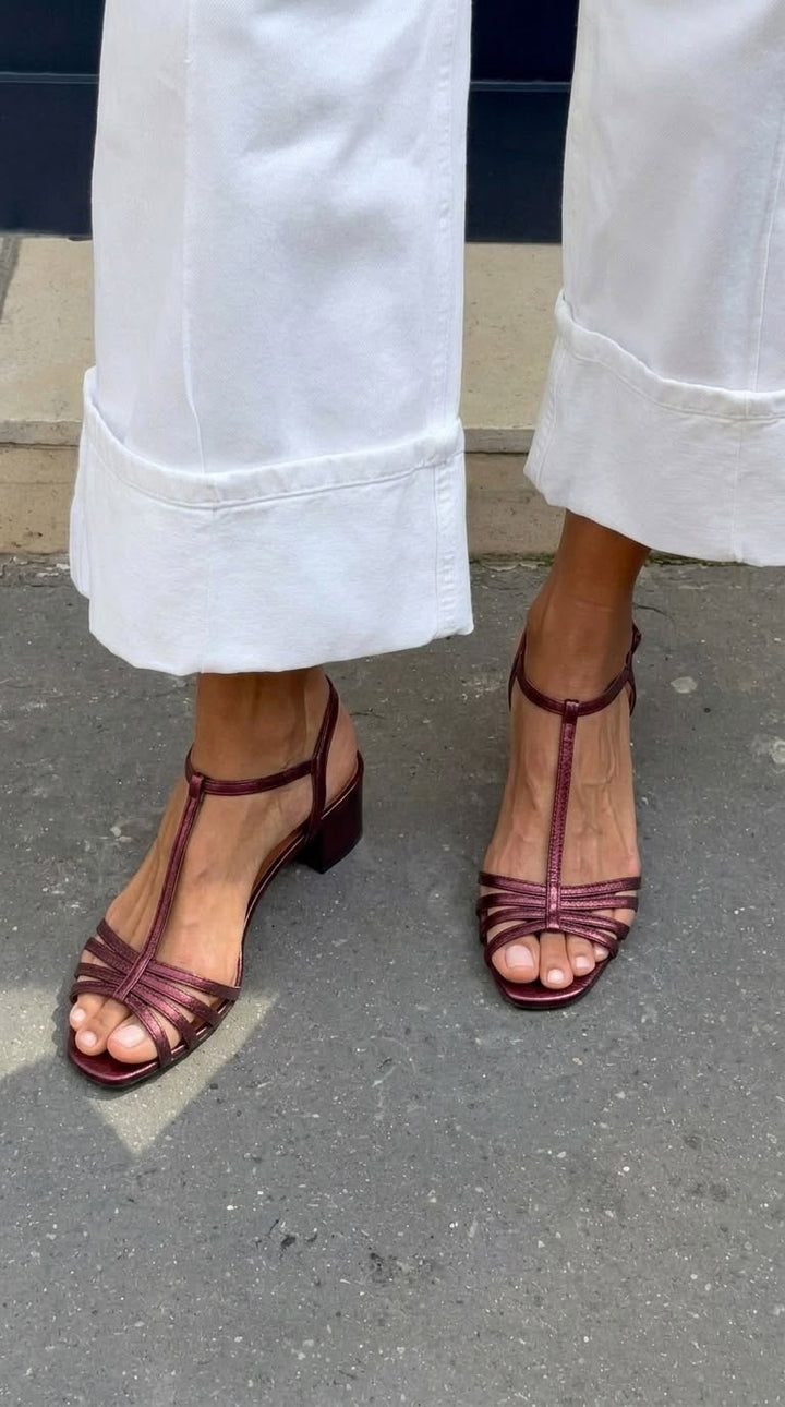 Sandalias de verano en oro Allegra