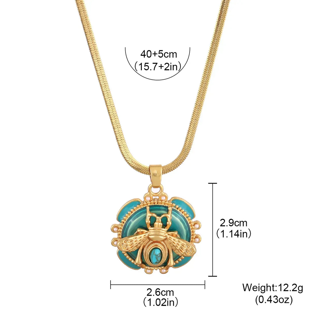Péndulo de Oro Chic con Turquesa