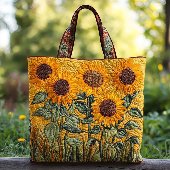 Bolso acolchado clásico - Girasoles