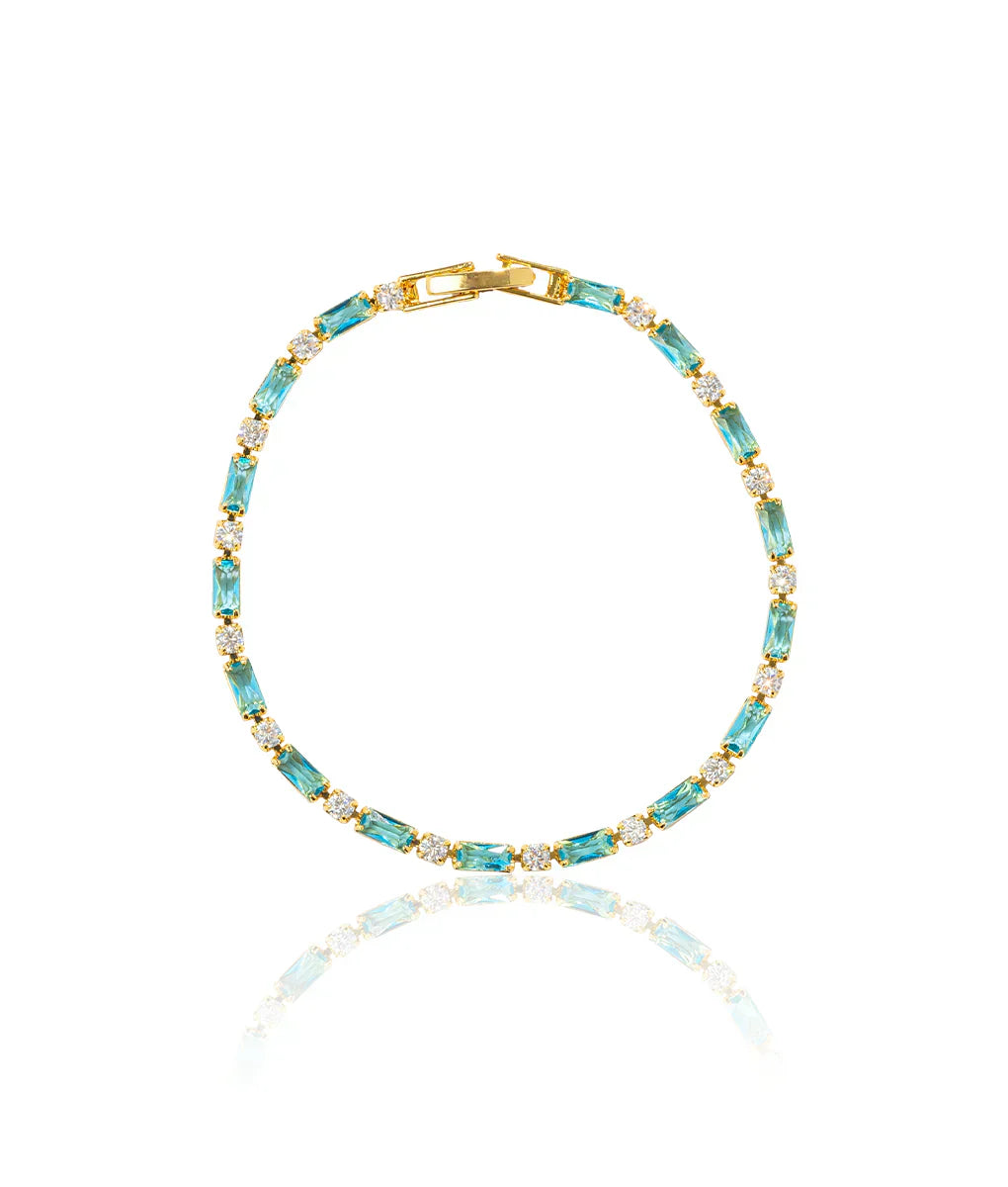 Pulsera de Turquesa Natural Dorada Atemporal