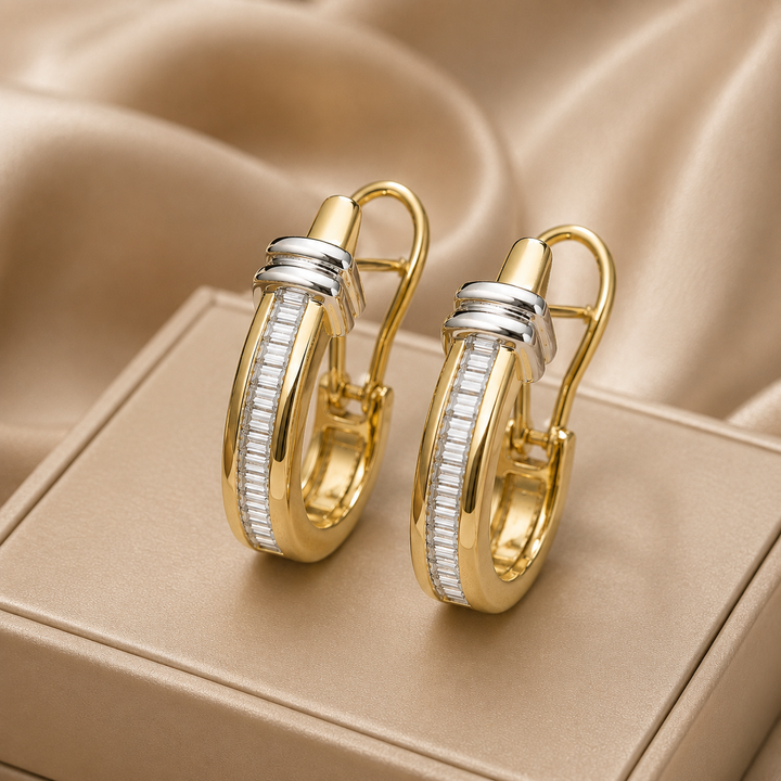 Pendientes Baguette Bicolores Céleste
