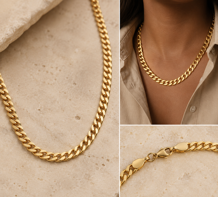 Collar de Eslabones Dorados Camille