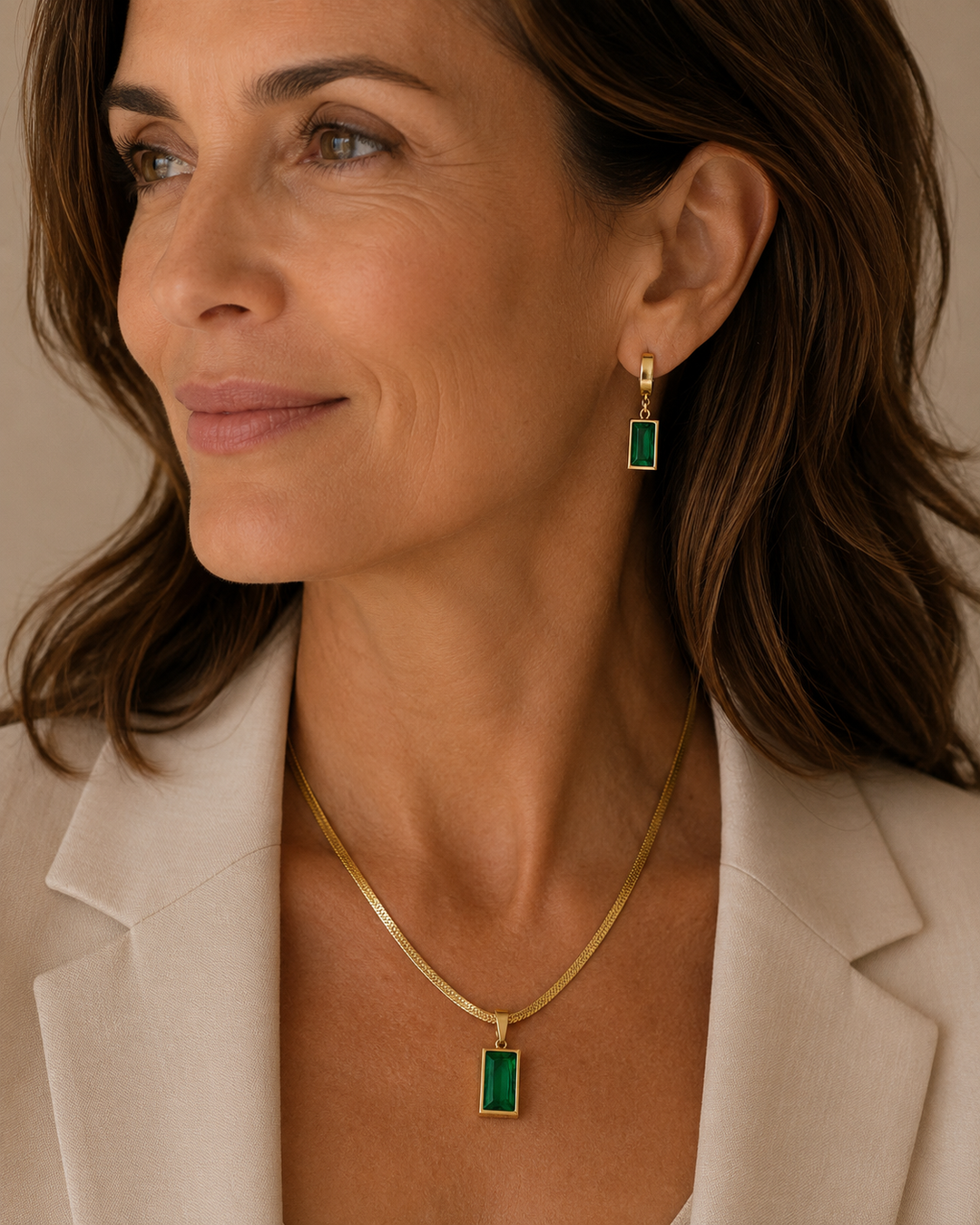 Conjunto de Joyas Nora Esmeralda
