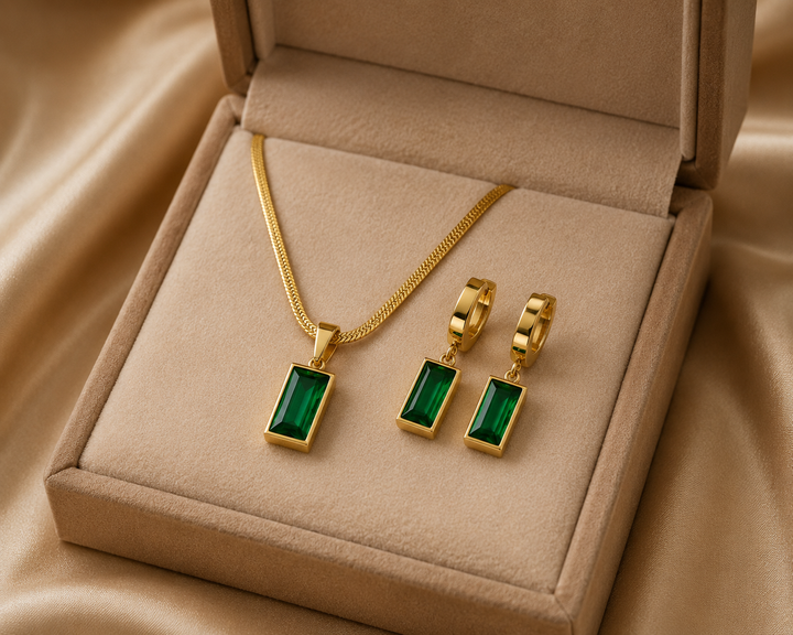 Conjunto de Joyas Nora Esmeralda