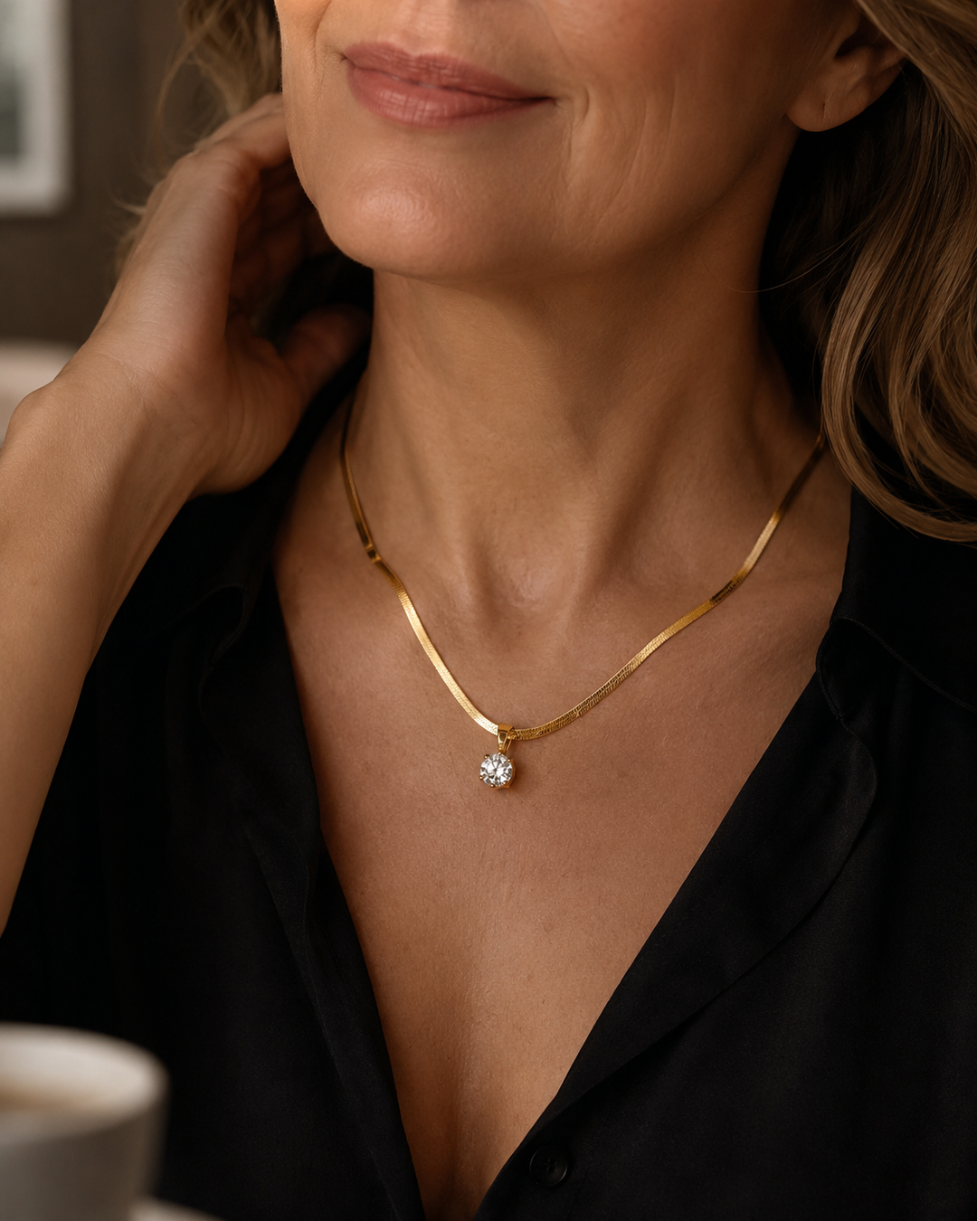 Collar serpiente Maya con zirconio