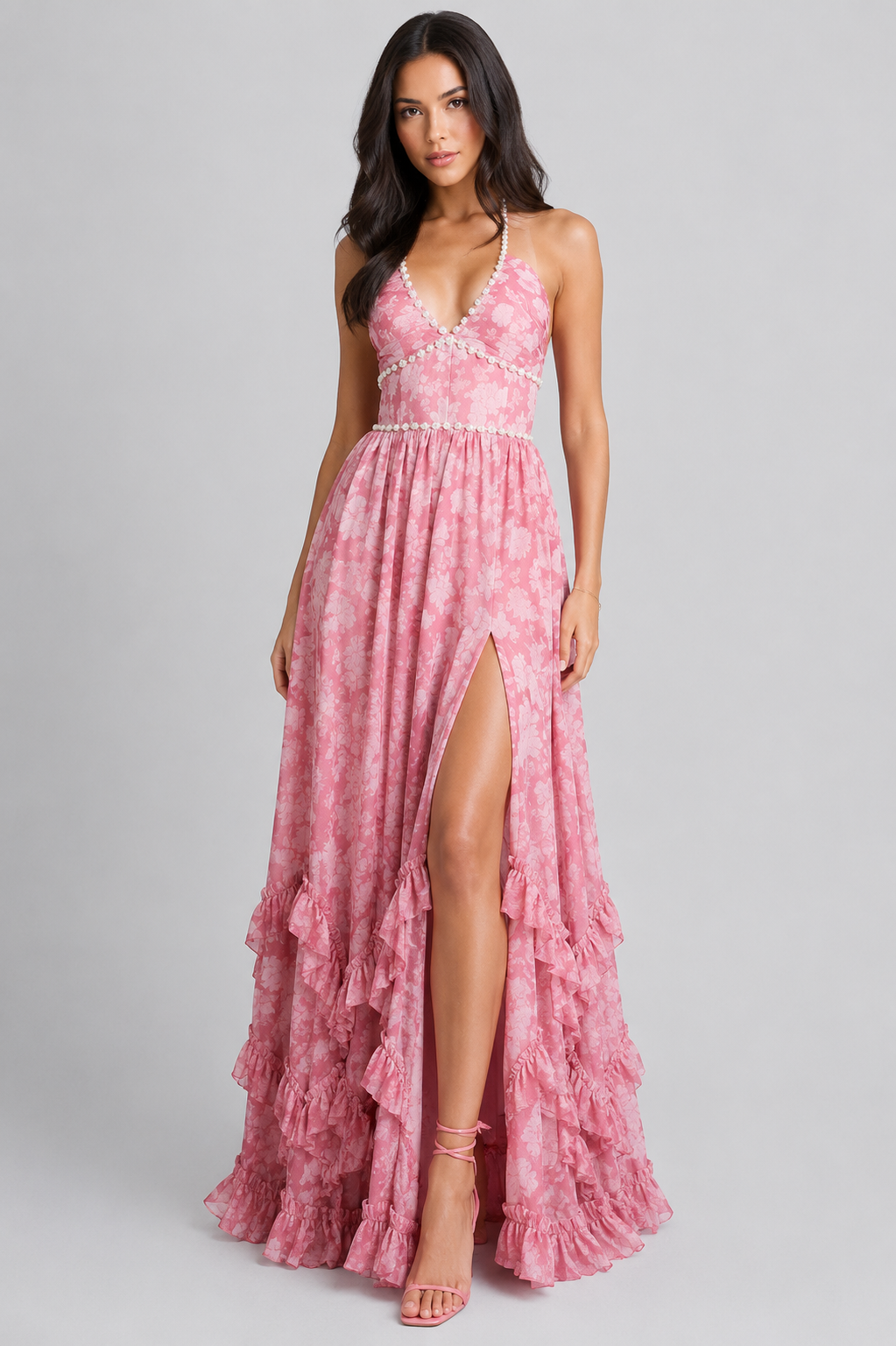 VALESKA | Vestido Maxi Chic con Estilo Floral Vintage