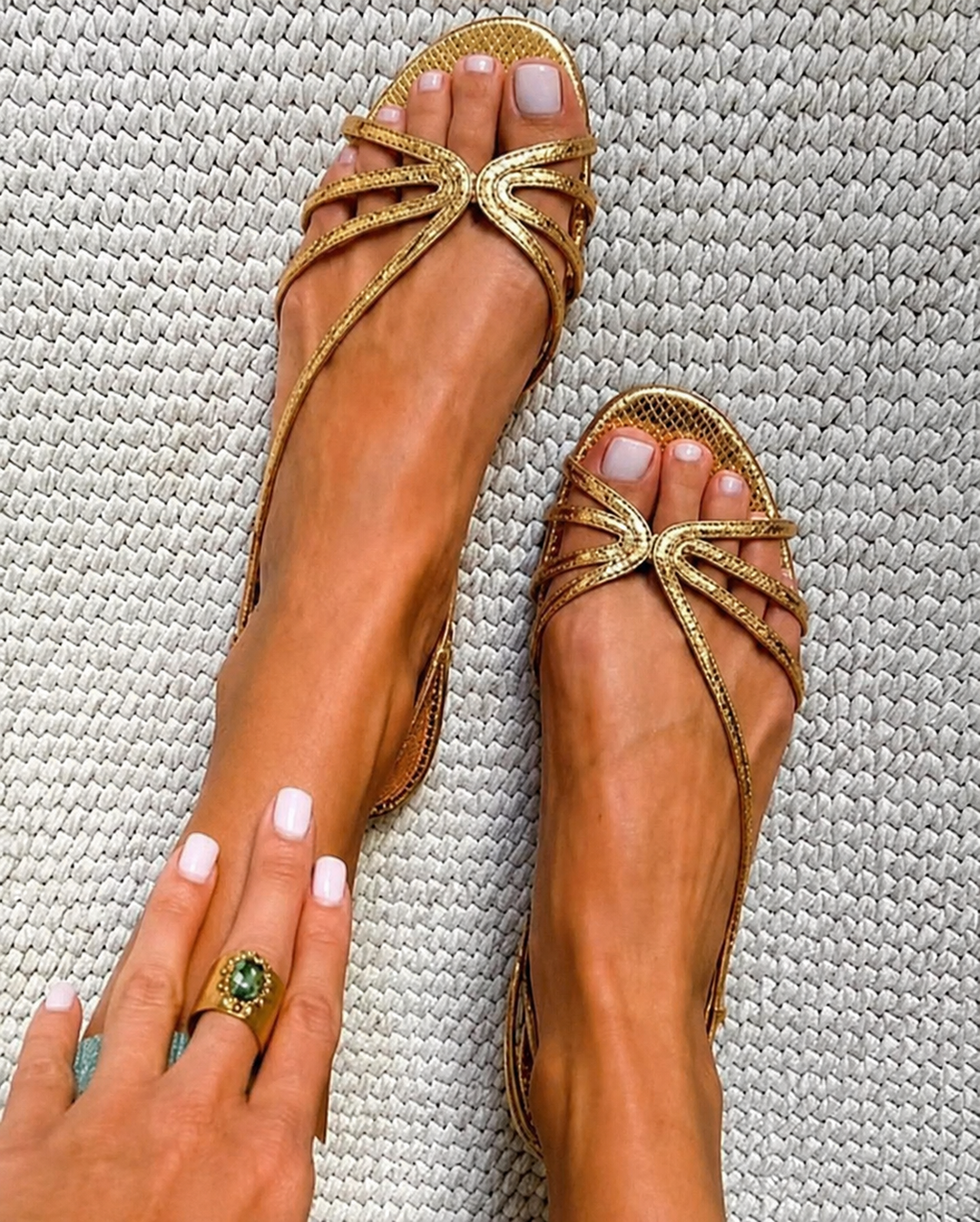 Sandalias doradas Camille