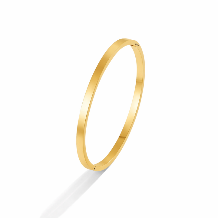 Pulsera rígida dorada Lilah