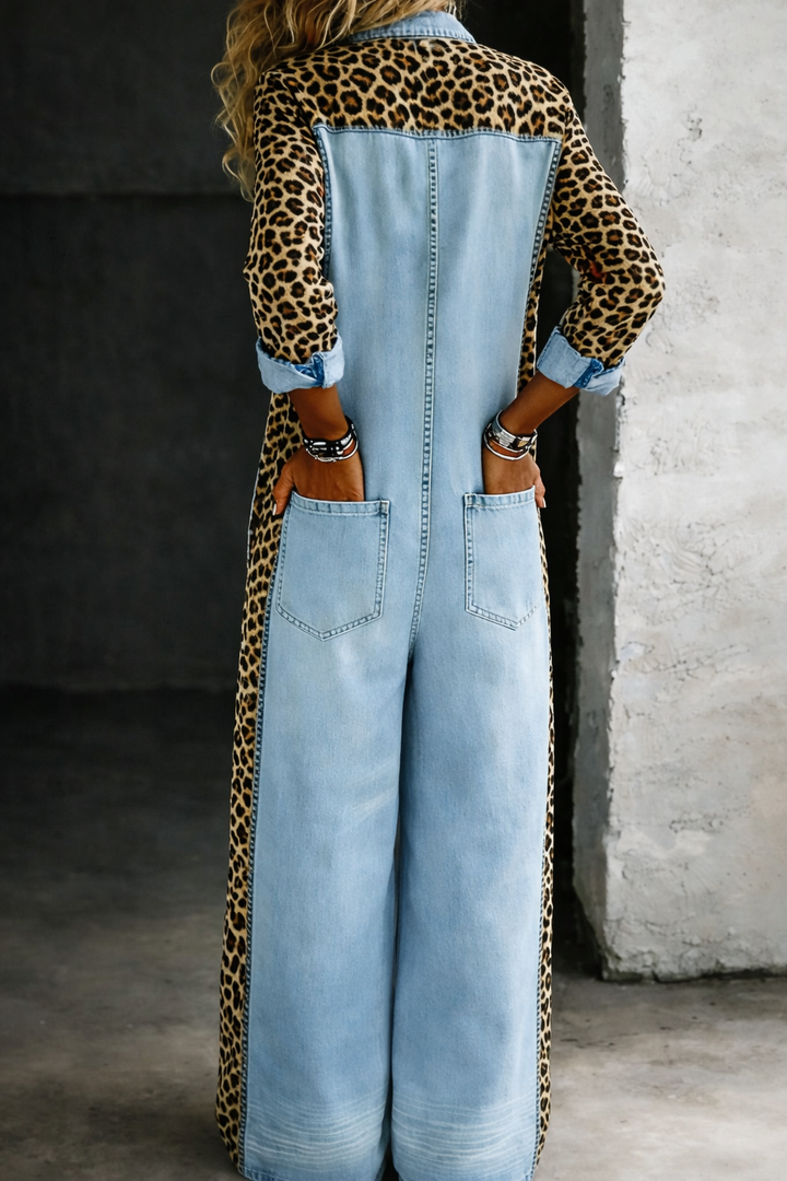 "Combinaison en denim à manches longues Amanda"