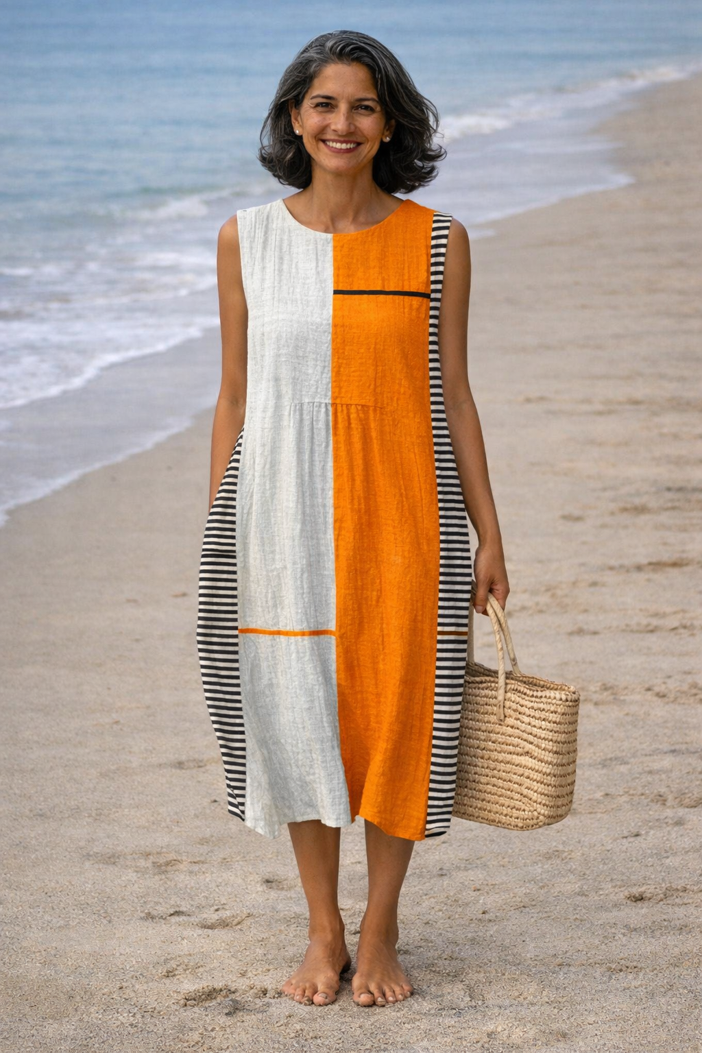 Maya | Vestido Midi Rayado