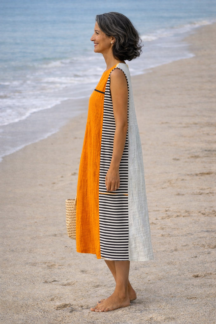 Maya | Vestido Midi Rayado
