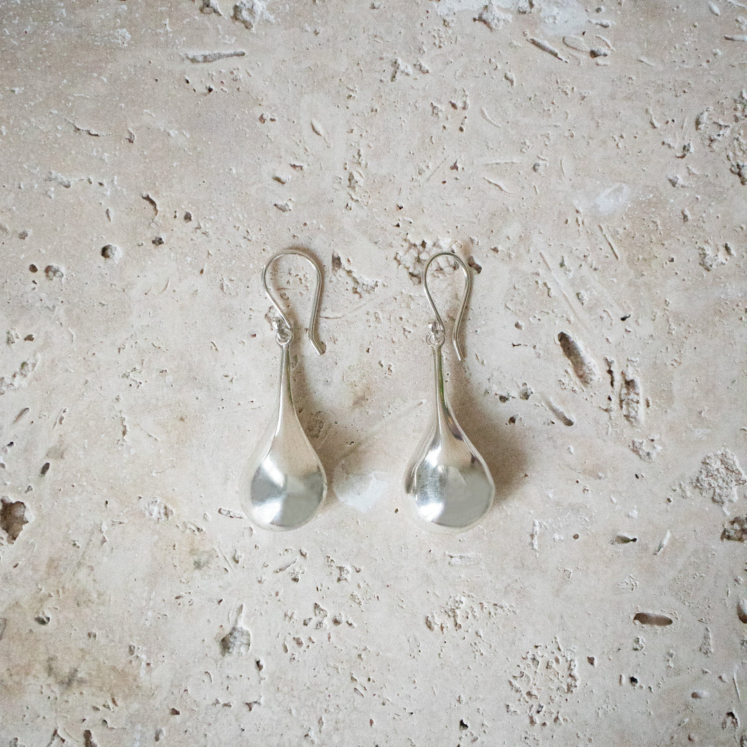 Pendientes Colgantes en Forma de Gota de Plata Esterlina 925