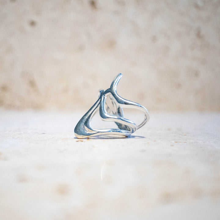 Anillo asimétrico de plata esterlina 925 – hecho a mano y macizo