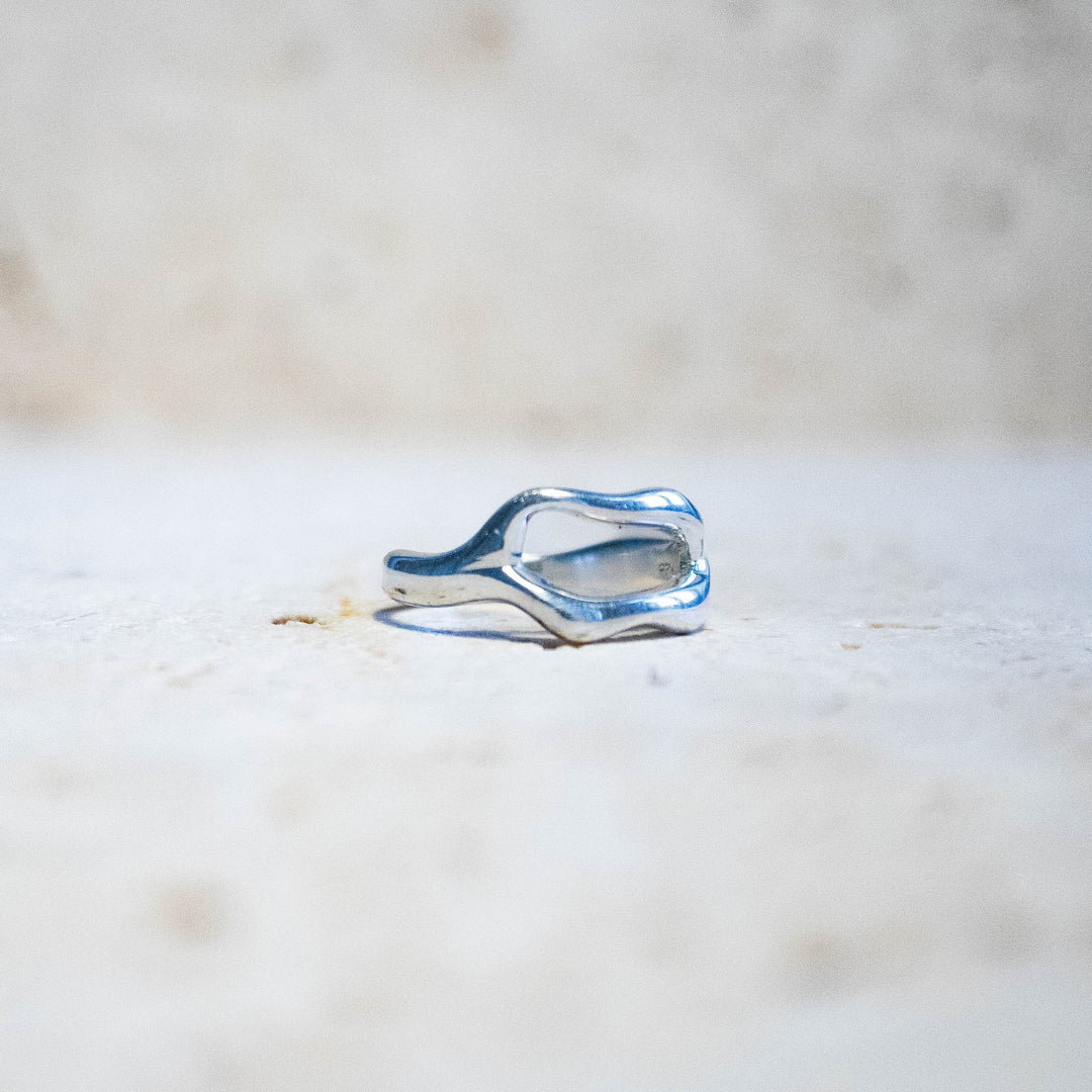Anillo orgánico de plata esterlina 925 – hecho a mano