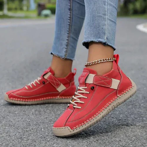 Gisela - Zapatos ortopédicos cómodos efecto cuero