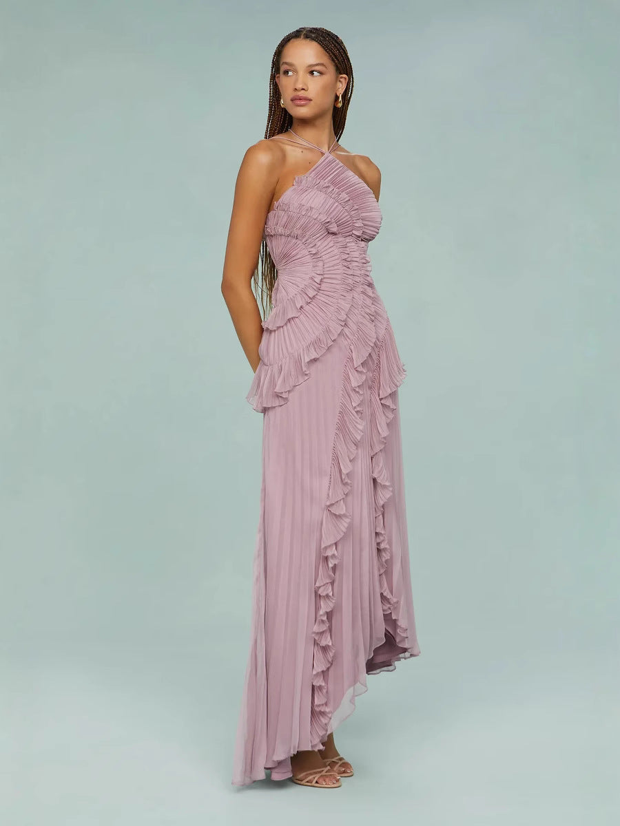 LIYANA | Vestido con volantes en espiral